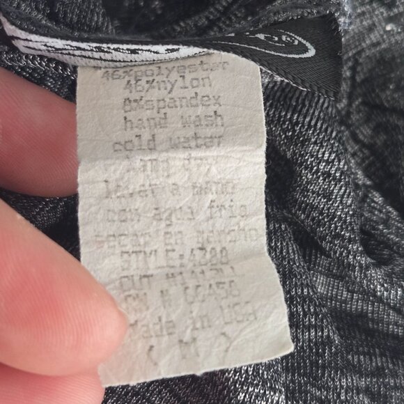 Mandee womens size medium gray metallic stretch sweater long sleeve Made in USA - Picture 6 of 9